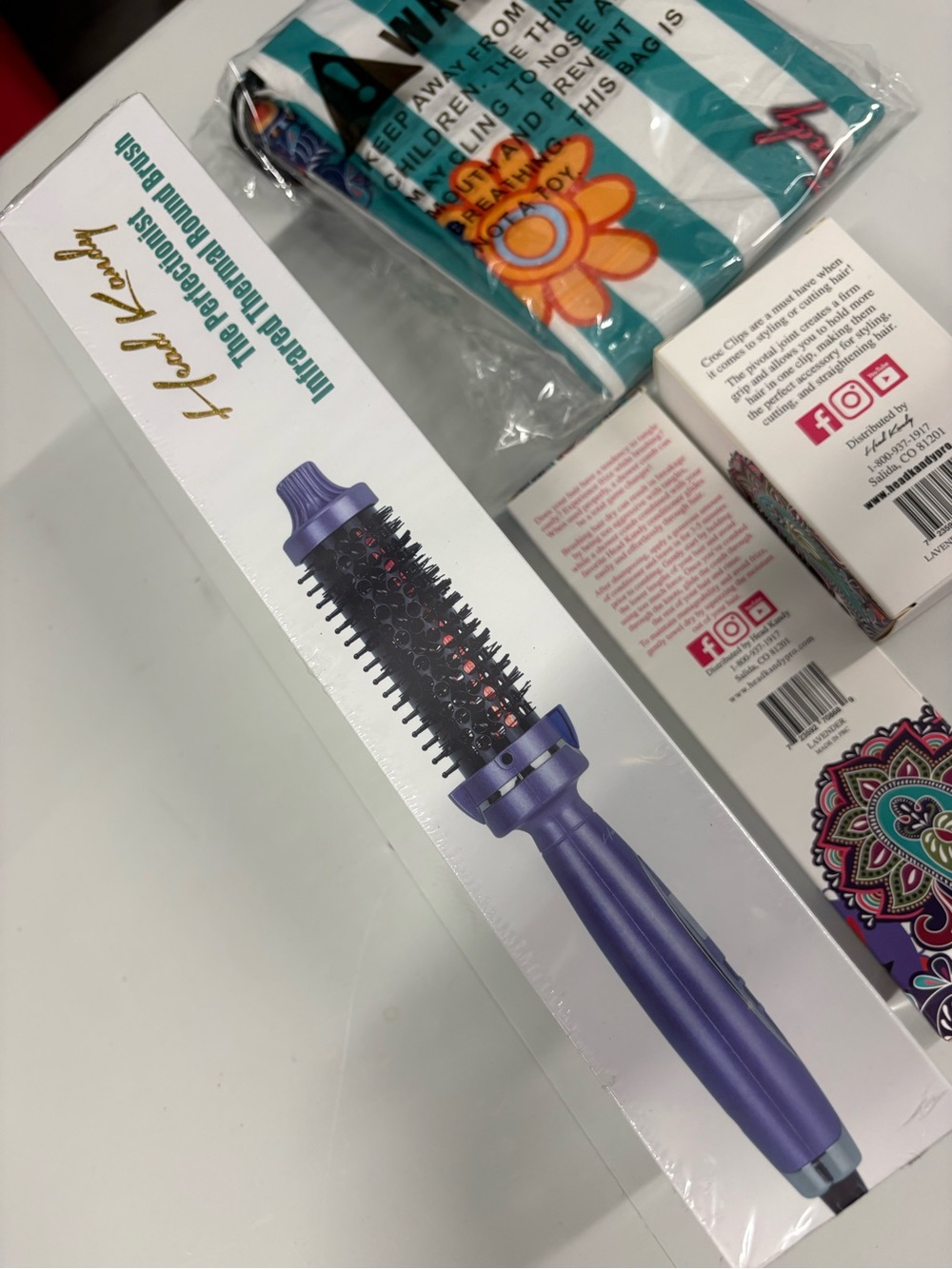 Head Kandy Lavender 4pc Bundle - Perfectionist, Hair Clips, comb, Heat Catcher